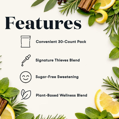 Young Living Thieves Cough Drops | 30 ct | Cinnamon & Menthol Flavor | with Thieves Essential Oil Blend of Lemon, Clove, Eucalyptus, Rosemary, & Peppermint | Sugar Free | Cooling Throat Comfort - dailyvitalstore