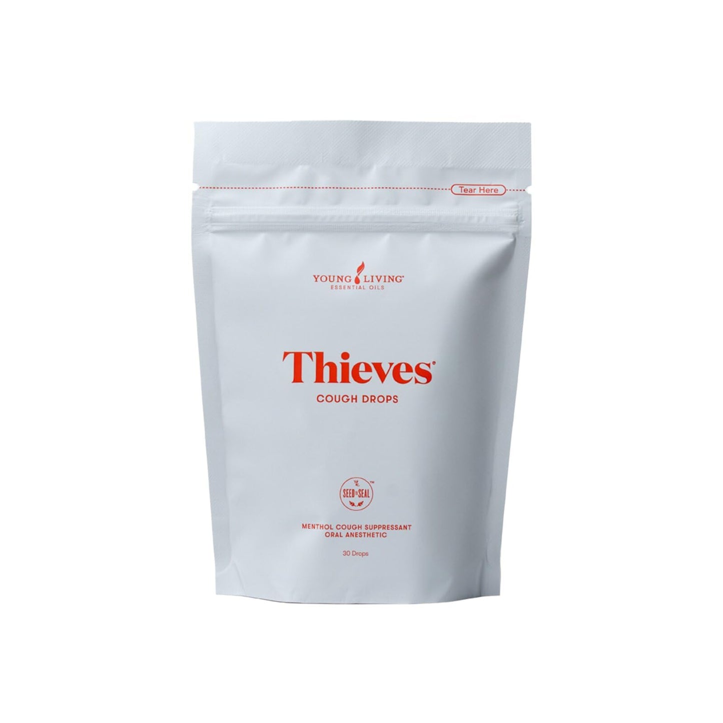 Young Living Thieves Cough Drops | 30 ct | Cinnamon & Menthol Flavor | with Thieves Essential Oil Blend of Lemon, Clove, Eucalyptus, Rosemary, & Peppermint | Sugar Free | Cooling Throat Comfort - dailyvitalstore