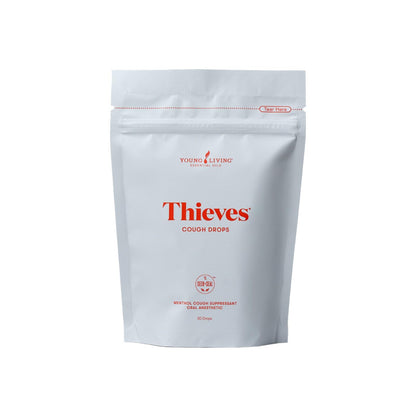 Young Living Thieves Cough Drops | 30 ct | Cinnamon & Menthol Flavor | with Thieves Essential Oil Blend of Lemon, Clove, Eucalyptus, Rosemary, & Peppermint | Sugar Free | Cooling Throat Comfort - dailyvitalstore