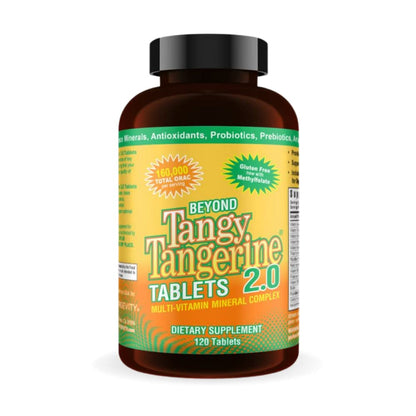 Youngevity Beyond Tangy Tangerine 2.0 Multi-Vitamin & Mineral Complex - Made with Natural & Whole Foods | 160,000 ORAC | 120 Tablets | 1 Bottle - dailyvitalstore