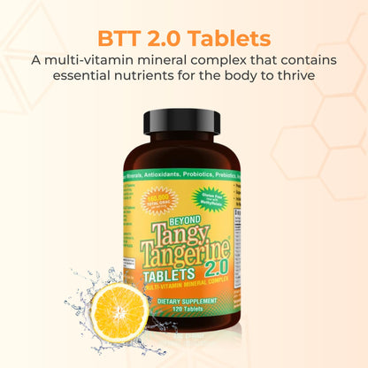 Youngevity Beyond Tangy Tangerine 2.0 Multi-Vitamin & Mineral Complex - Made with Natural & Whole Foods | 160,000 ORAC | 120 Tablets - 2-Pack - dailyvitalstore