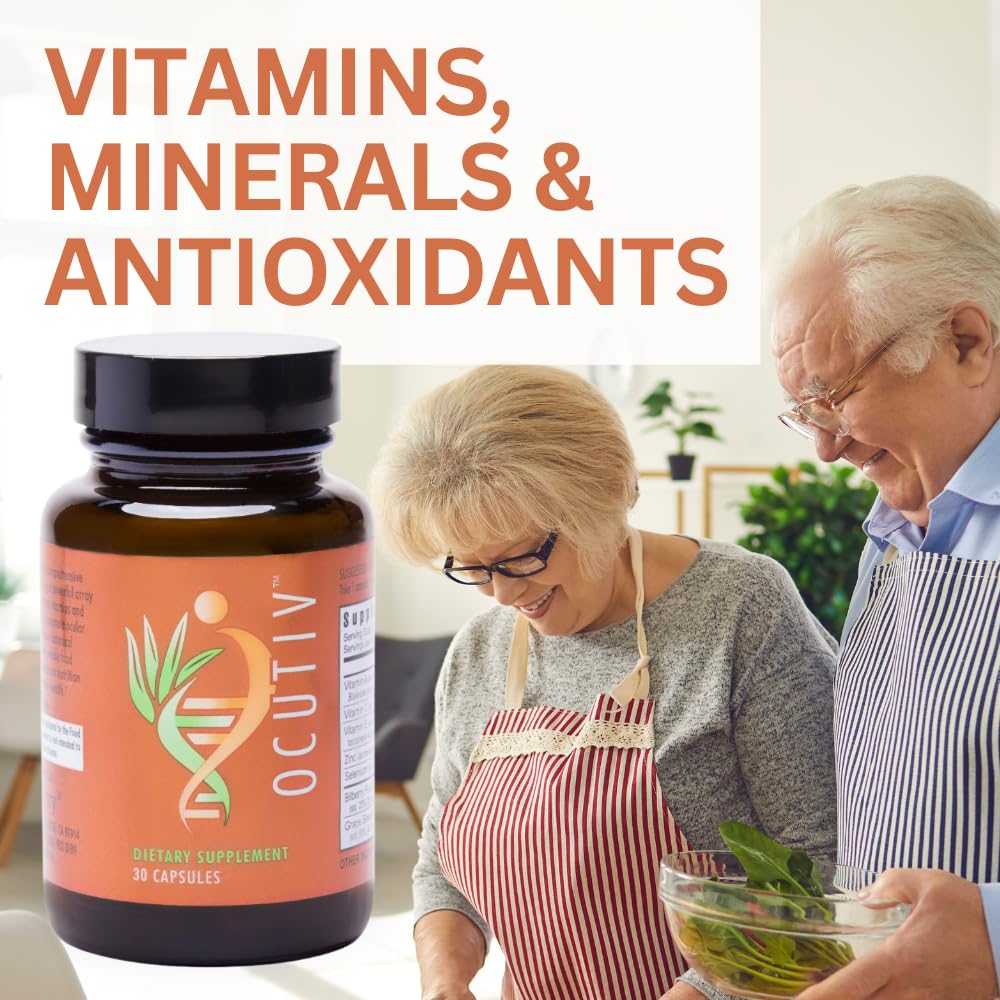 Youngevity Ocutiv™ - Eye Vitamin & Mineral Supplement - Contains Vitamin A, C, E, Zinc, Bilberry, Lutein, Lycopene, Zeaxanthin, Astaxanthin - 30 Capsules - dailyvitalstore
