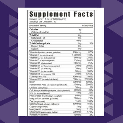 Youngevity Ultimate Classic® - Mega Multi-Vitamin & Mineral Complex - 16 Vitamins, 70+ Minerals, 12+ Amino Acids, Grape Seed, CoQ10, and More - Highly Absorbable Liquid (32 Fl Oz - Pack of 1) - dailyvitalstore