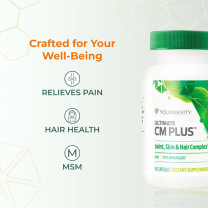 Youngevity Ultimate CM Plus™ - Patented Bone Health Supplement MSM & Cetyl Myristoleate - Muscle and Bone Health Complex - (90 Capsules) - dailyvitalstore