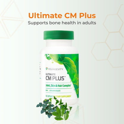 Youngevity Ultimate CM Plus™ - Patented Bone Health Supplement MSM & Cetyl Myristoleate - Muscle and Bone Health Complex - (90 Capsules) - dailyvitalstore