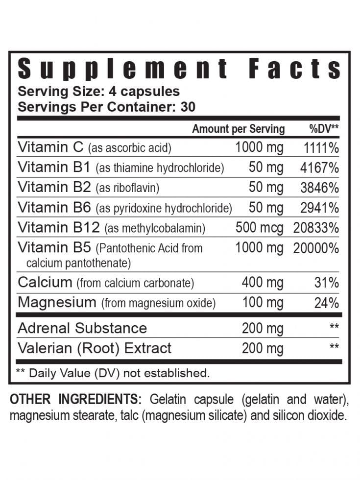 Youngevity Ultimate D-Stress™ – Natural Stress Relief Supplement with Magnesium, Valerian Root Extract, and B Vitamins – Supports Adrenal Health and Nervous System – 120 Capsules (Pack of 1) - dailyvitalstore