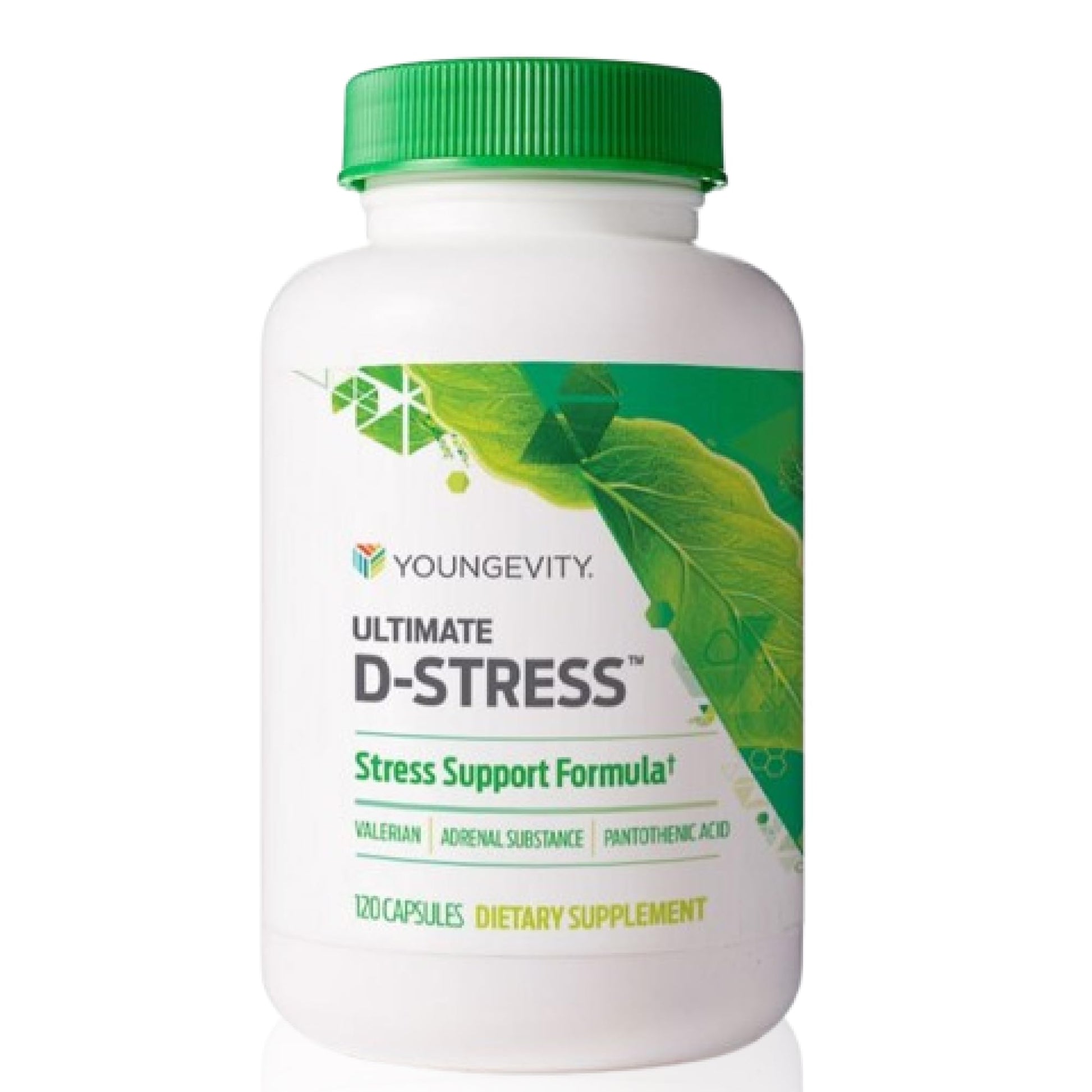 Youngevity Ultimate D-Stress™ – Natural Stress Relief Supplement with Magnesium, Valerian Root Extract, and B Vitamins – Supports Adrenal Health and Nervous System – 120 Capsules - dailyvitalstore