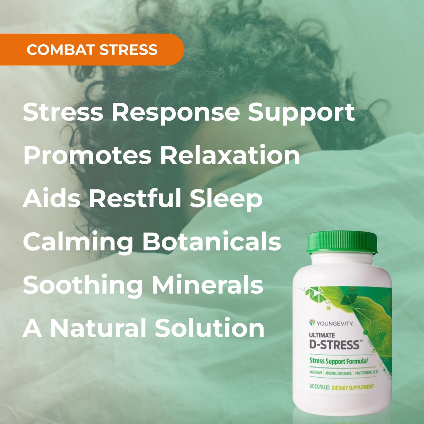 Youngevity Ultimate D-Stress™ – Natural Stress Relief Supplement with Magnesium, Valerian Root Extract, and B Vitamins – Supports Adrenal Health and Nervous System – 120 Capsules - dailyvitalstore