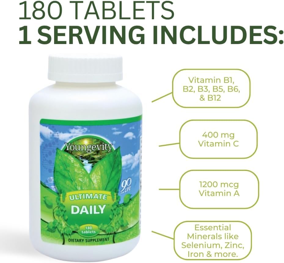 Youngevity Ultimate Daily Capsules 180 Count (Pack of 2) - dailyvitalstore
