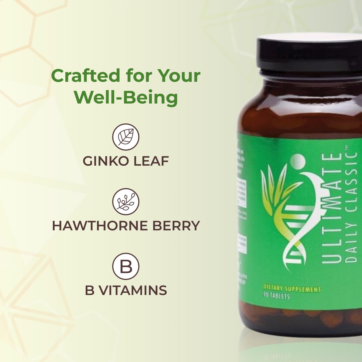Youngevity Ultimate Daily Classic – Multivitamin with Essential Vitamins, Minerals, Amino Acids, and Antioxidant-Rich Botanicals – Supports Cardiovascular, Brain, Bone, and Bone Health – 90 Tablets - dailyvitalstore