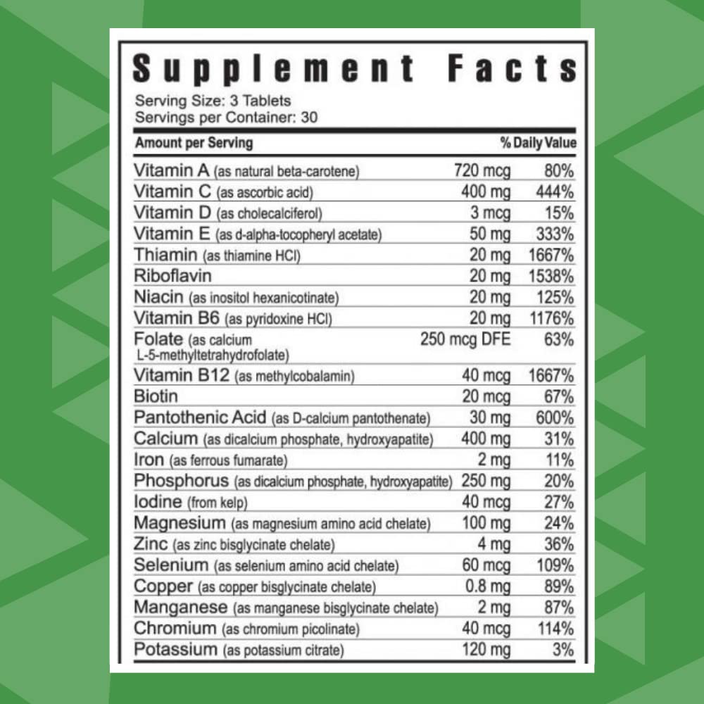 Youngevity Ultimate Daily Classic™ Tablets - Complete Vitamins, Minerals, Amino Acids, & Botanicals - Multivitamin for Women and Men - 90 Tablets - dailyvitalstore