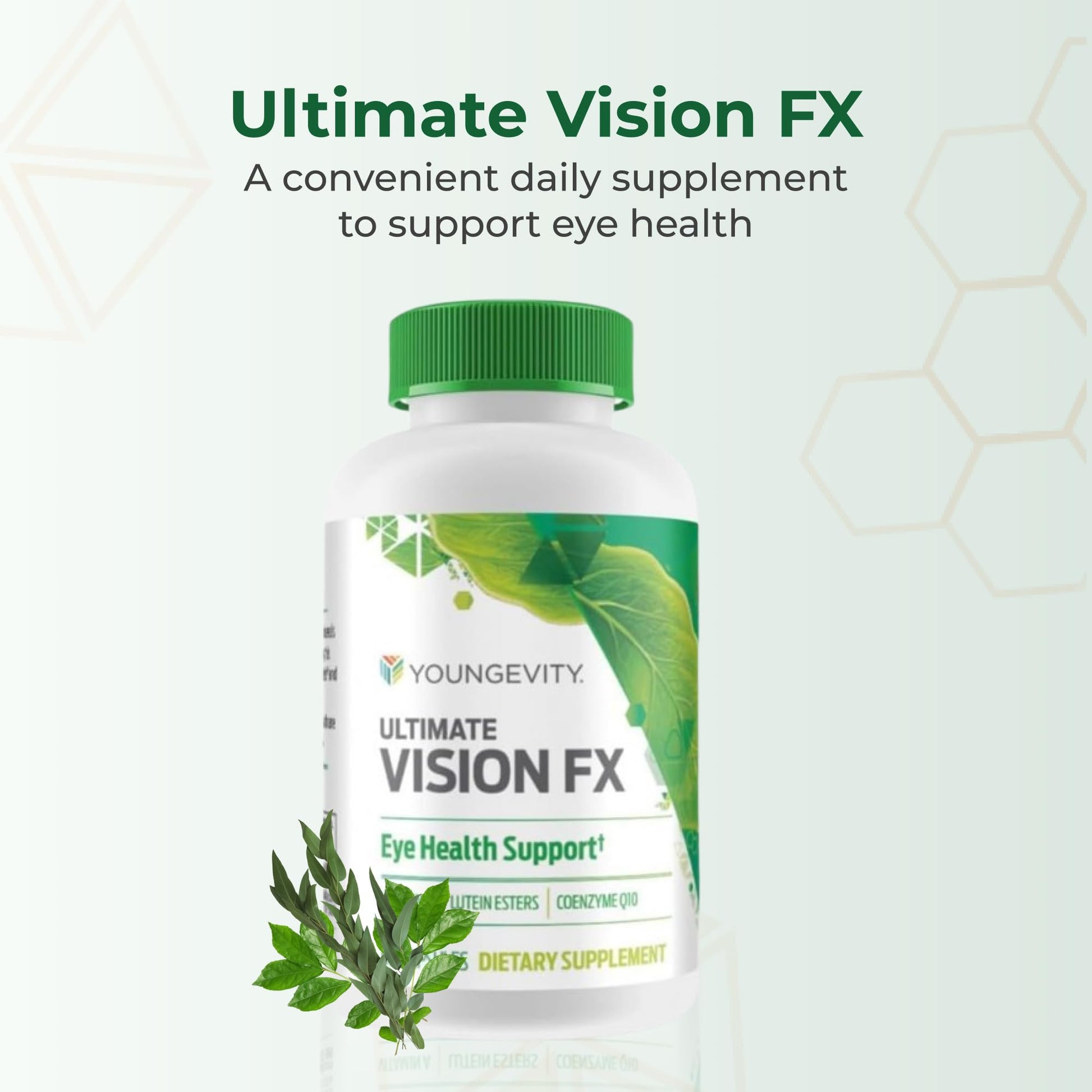 Youngevity Ultimate Vision FX™ - Eye Vitamin & Mineral Supplement Blend - Lutein, CoQ10, Vitamins A, C, E, Zinc, Chromium, Selenium for Eye Health (60 Capsules) - dailyvitalstore
