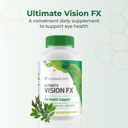 Youngevity Ultimate Vision FX™ - Eye Vitamin & Mineral Supplement Blend - Lutein, CoQ10, Vitamins A, C, E, Zinc, Chromium, Selenium for Eye Health (60 Capsules) - dailyvitalstore