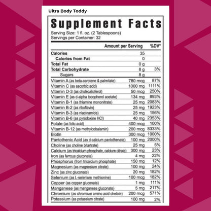 Youngevity Ultra Body Toddy - 100+ Nutrient Mega Multi-Vitamin Mineral Supplement for Men and Women - Enhanced Absorption - Phytonutrients - Amino Acids - (32 Fl Oz) - dailyvitalstore