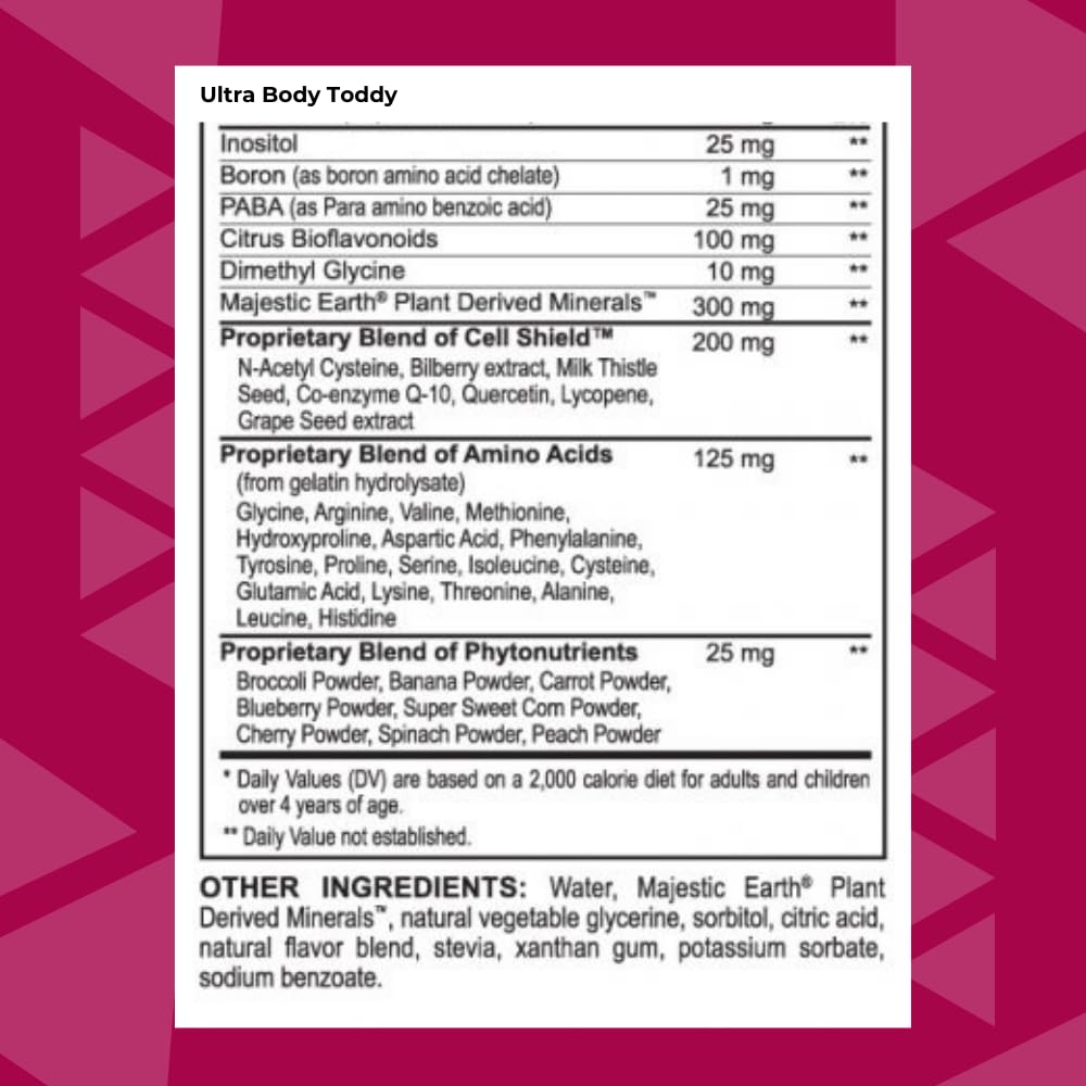Youngevity Ultra Body Toddy - 100+ Nutrient Mega Multi-Vitamin Mineral Supplement for Men and Women - Enhanced Absorption - Phytonutrients - Amino Acids - (32 Fl Oz) - dailyvitalstore