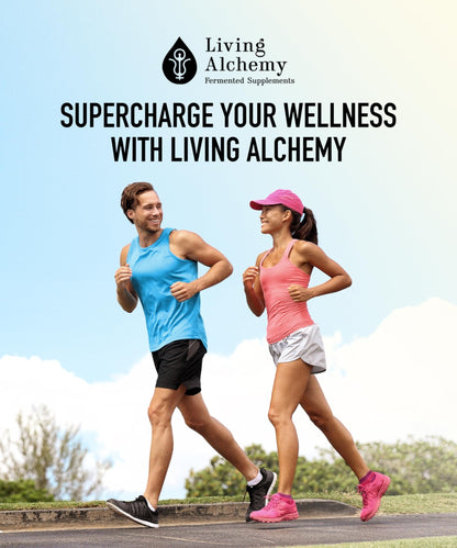Your Flora Probiotic Family – Non-GMO Probiotics with Fermented Soybean, Banana, & Blueberry for Digestion & Gut Support – Prebiotics, Postbiotics, Digestive Enzymes – Living Alchemy, 60 Capsules - dailyvitalstore