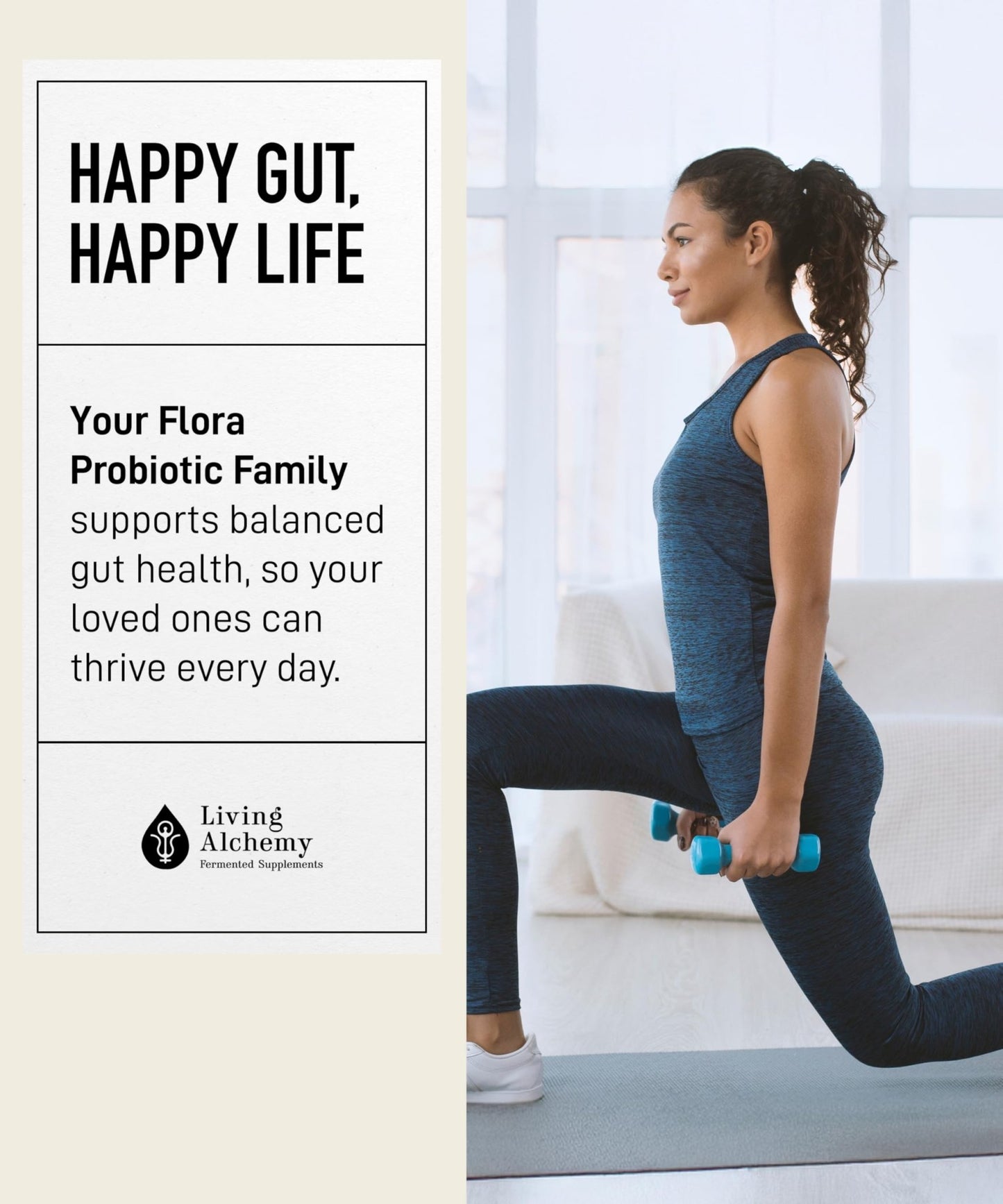 Your Flora Probiotic Family – Non-GMO Probiotics with Fermented Soybean, Banana, & Blueberry for Digestion & Gut Support – Prebiotics, Postbiotics, Digestive Enzymes – Living Alchemy, 60 Capsules - dailyvitalstore