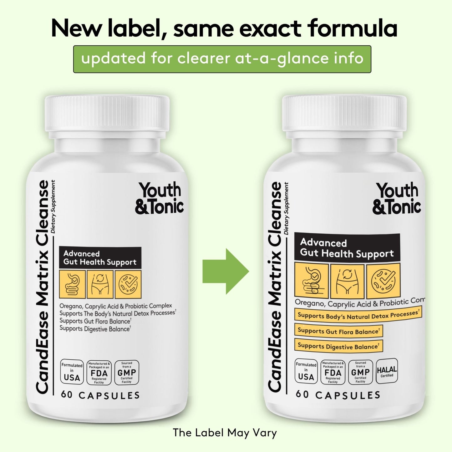 Youth & Tonic CandEase Cleanse Matrix – Overgrowth Support & Gut Health, Intestinal Flora Balance & Body Detox Complex with Oregano, Caprylic Acid - dailyvitalstore