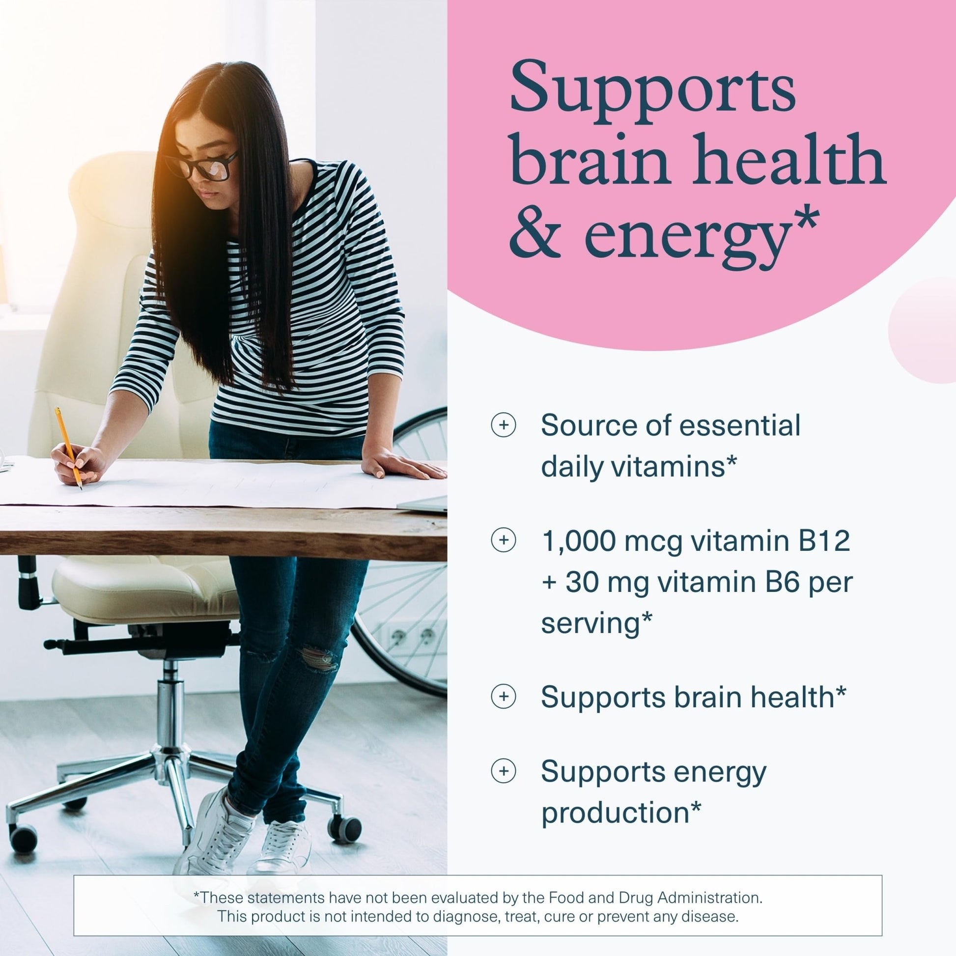 Youtheory B12B6 - Vitamin B12 & B6 - Supports Mood, Nervous System & Metabolism* - Aids Memory & Stress Management* - dailyvitalstore