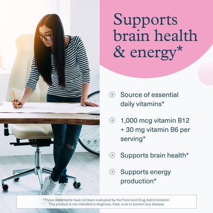 Youtheory B12B6 - Vitamin B12 & B6 - Supports Mood, Nervous System & Metabolism* - Aids Memory & Stress Management* - dailyvitalstore