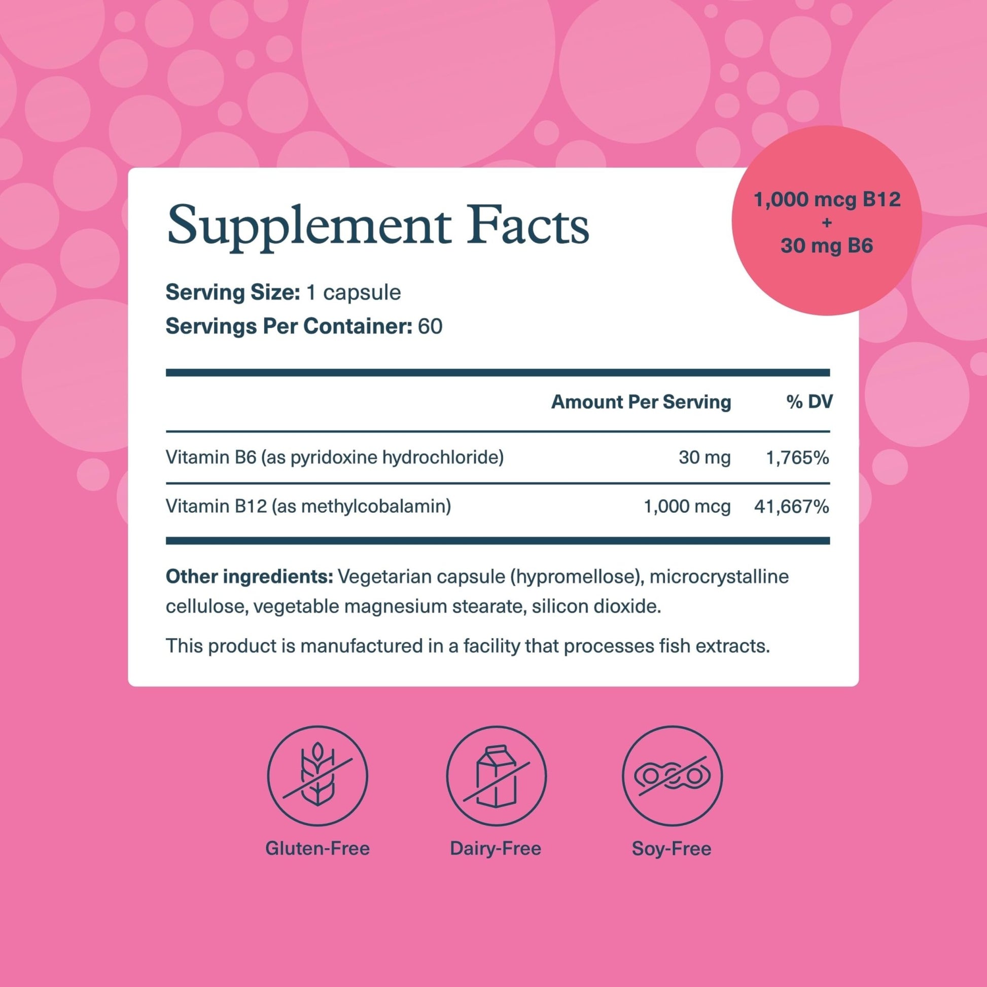 Youtheory B12B6 - Vitamin B12 & B6 - Supports Mood, Nervous System & Metabolism* - Aids Memory & Stress Management* - dailyvitalstore