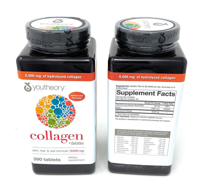 Youtheory Collagen Advanced Formula Tablets - 390 ct (2-Pack for 780 Ct) - dailyvitalstore