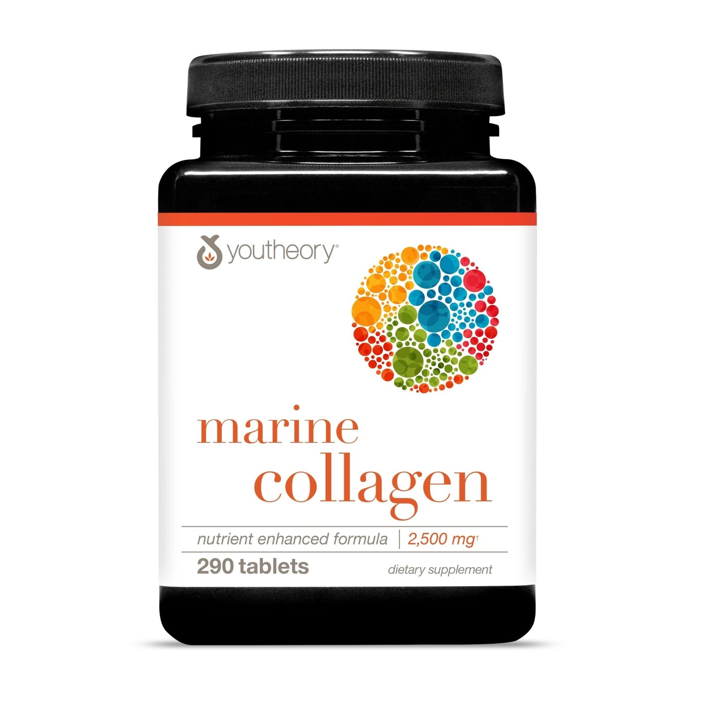 Youtheory Marine Collagen Tablets - 2,500 mg Fish-Sourced Collagen Peptides- with Vitamins A, C, E, B6 & B12 - Supports Joint & Nail Health* - Highly Absorbable - 290 Tablets (58-Day Supply) - dailyvitalstore