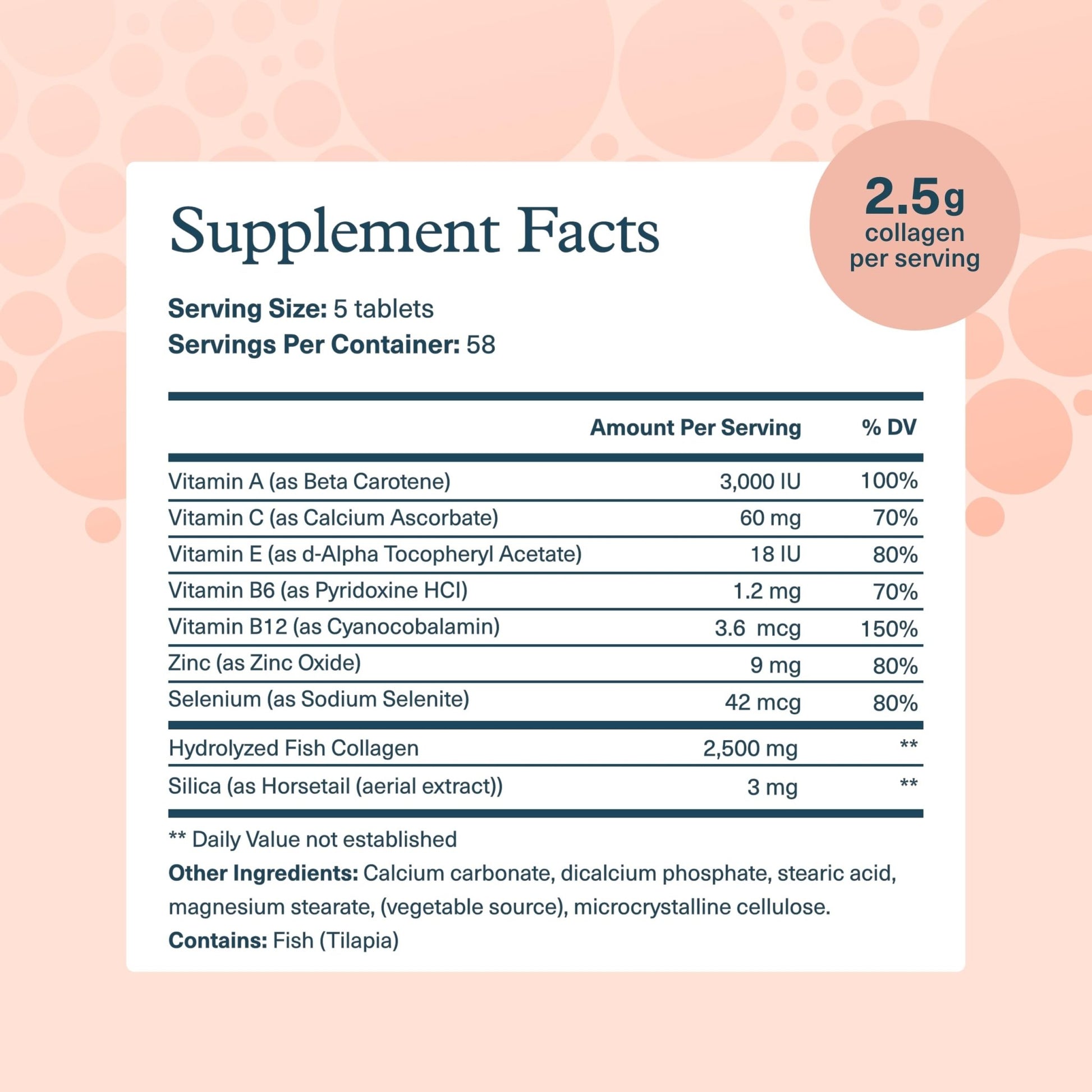 Youtheory Marine Collagen Tablets - 2,500 mg Fish-Sourced Collagen Peptides- with Vitamins A, C, E, B6 & B12 - Supports Joint & Nail Health* - Highly Absorbable - 290 Tablets (58-Day Supply) - dailyvitalstore