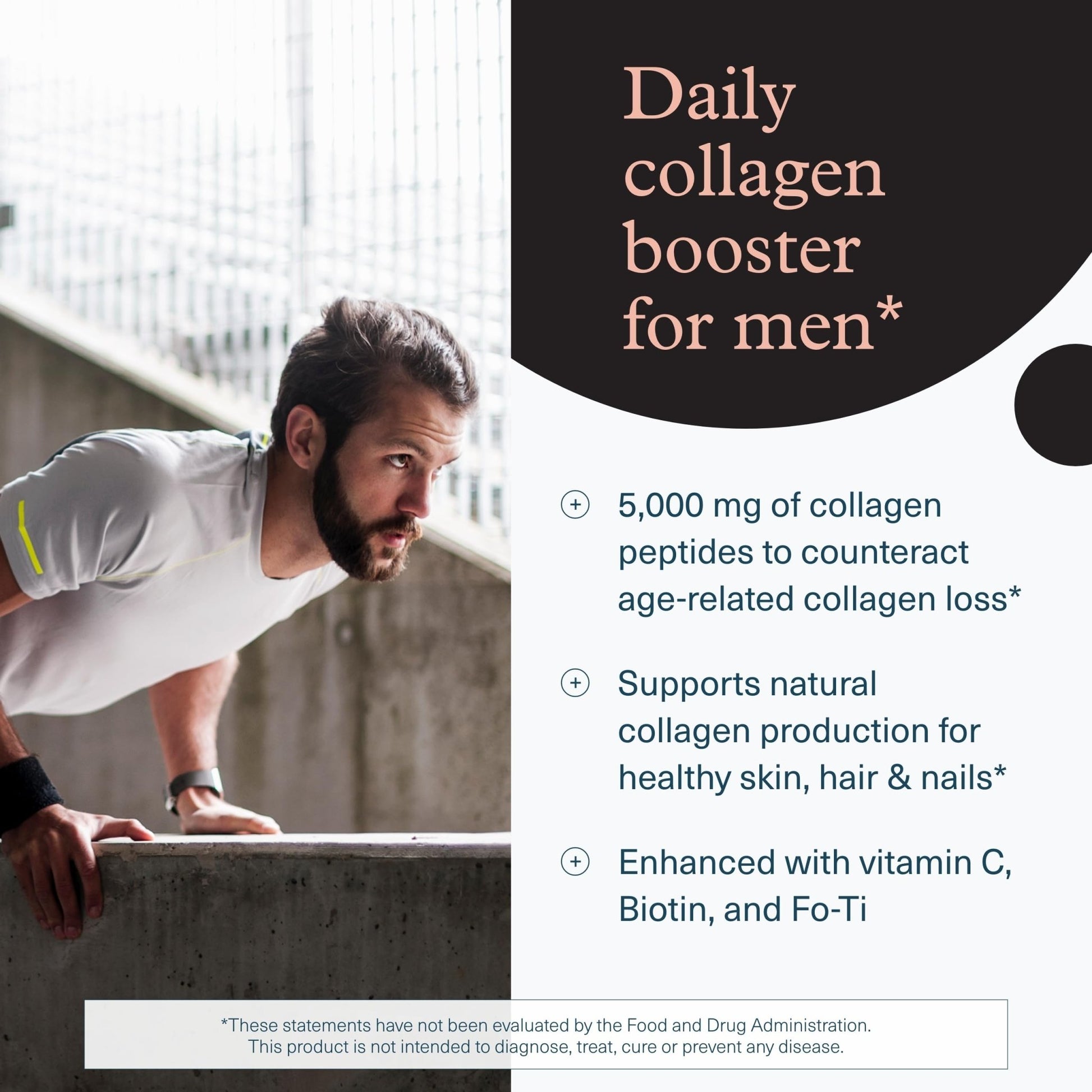 Youtheory Men’s Collagen - 5,000 mg Hydrolyzed Collagen Peptides - with Amino Acids, Vitamin C, & Natural Ingredients - Supports Joint, Muscle, Hair & Nail Health - dailyvitalstore