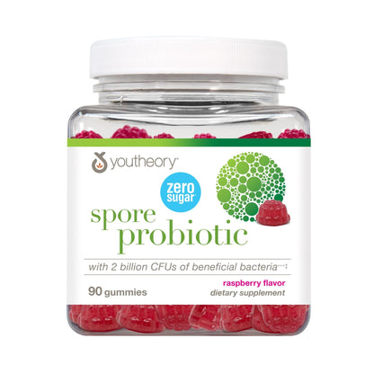 Youtheory Spore Probiotic Zero Sugar Gummy 90ct - dailyvitalstore