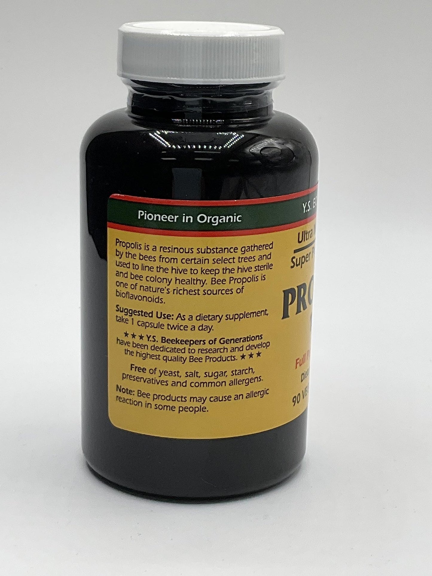 Y.S. Organic Bee Farms Propolis-Raw Unprocessed 1000mg - Your Gateway to Wellness - 90 Capsules with Bonus worldwidenutrition Multi Purpose Key Chain - dailyvitalstore
