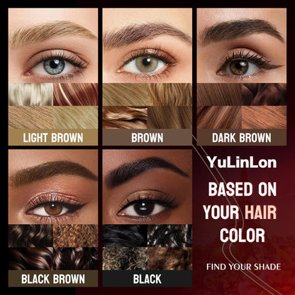 YuLinLon Double-Headed Brow Pen, Ultra-Precise Hair-Like Strokes, Long-Lasting Waterproof Makeup, Available in 5 Natural Shades (3Dark Brown) - dailyvitalstore