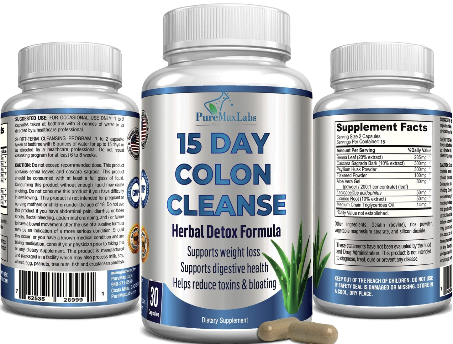 YUMMYVITE 15 Day Colon Cleanse and Detox, Herbal Detox Formula, Supports - dailyvitalstore