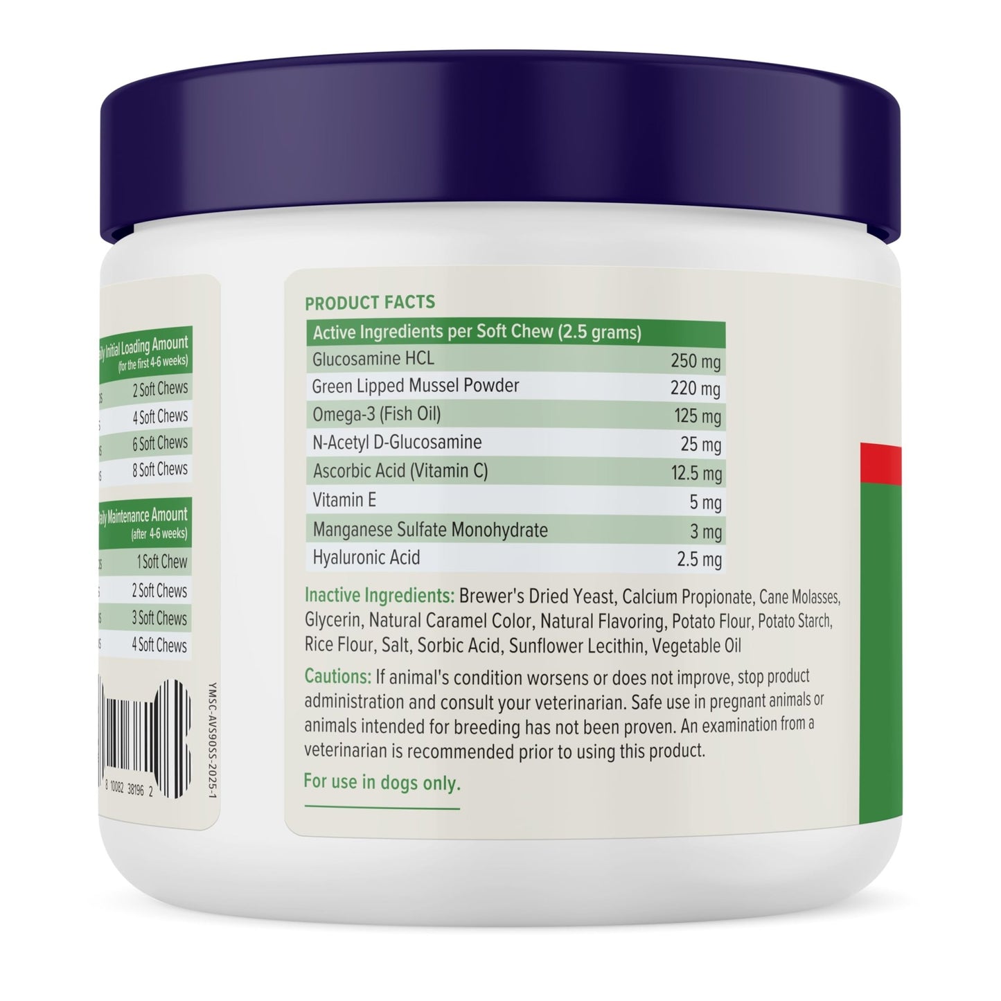 Yumove Hip & Joint Supplement for Dogs with Glucosamine, Hyaluronic Acid, Green Lipped Mussel & Omega 3 Joint Supplement - Regular or Advanced Strength (90 Count, Advanced Vet Strength Soft Chews) - dailyvitalstore
