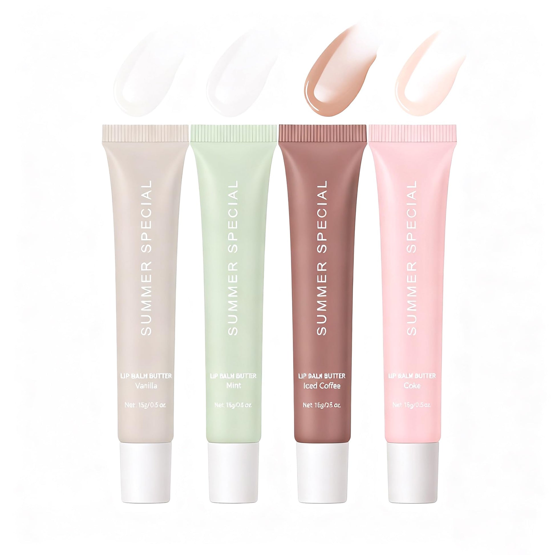 YumSova 4PCS Summer Lip Gloss Lipstick, Containing Natural Oils And Fruit Extracts, Can Soothe And Soften Dry Lips, Keep Moisture For A Long Time, And Is Not Sticky (4PCS) - dailyvitalstore