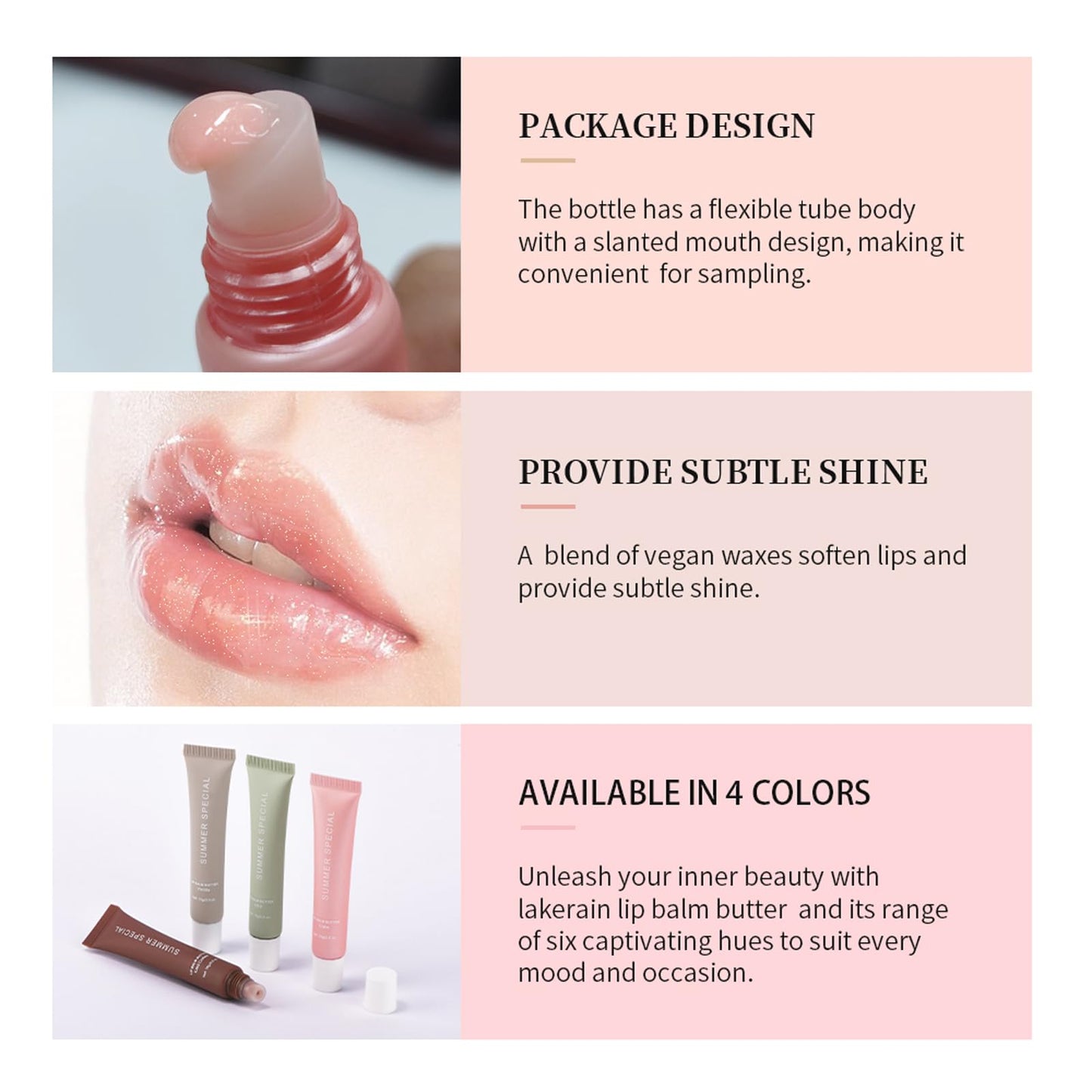 YumSova 4PCS Summer Lip Gloss Lipstick, Containing Natural Oils And Fruit Extracts, Can Soothe And Soften Dry Lips, Keep Moisture For A Long Time, And Is Not Sticky (4PCS) - dailyvitalstore