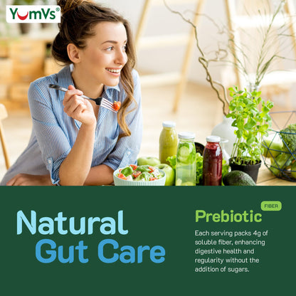 YumVs Sugar Free Prebiotic Fiber Gummies for Adults and Kids - Berry Flavor - Kosher Halal 4g High Fiber Supplement for Women and Men - dailyvitalstore