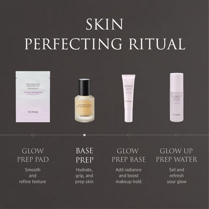 YUNJAC Base Prep Korean Primer (1.35 fl oz) – Silicone-Free Grip Makeup Base, Serum Texture for Radiant Skin, Long-Lasting Glow with Rice Ferment, Ceramide, Niacinamide, Squalane - dailyvitalstore