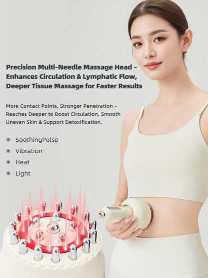 Yuonry Lymphatic Drainage Massager & Anti Cellulite Massage Tool, Helps Reduce Stretch Marks & Cellulite, for Legs, Arms & Belly, Body Sculpting Machine with Microcurrent, Light, Heat & Vibration - dailyvitalstore