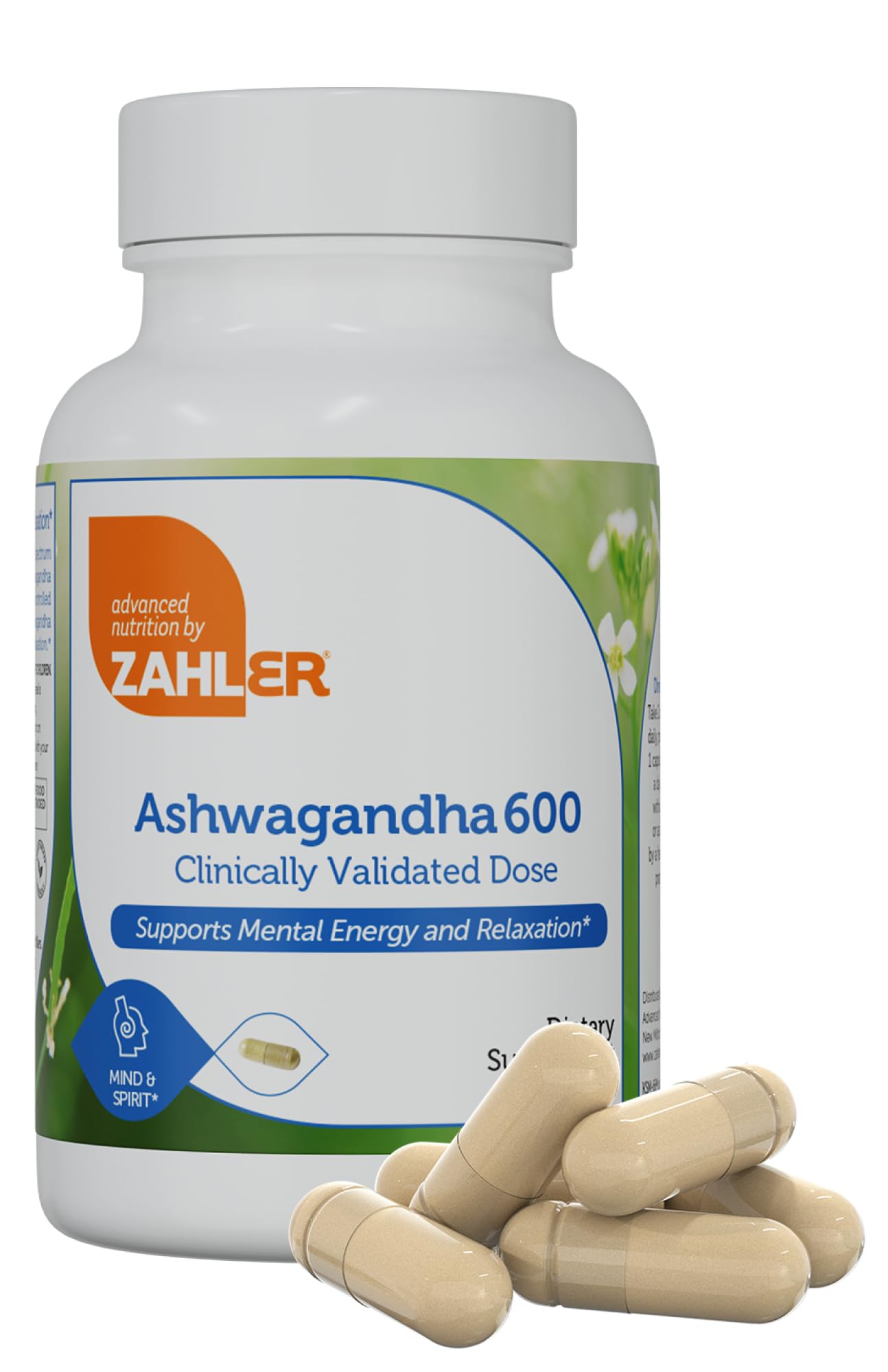 Zahler Ashwagandha Capsules, KSM-66 Aswhagandha 600mg Supplement, Relaxation and Stress Support, Kosher, 60 Capsules - dailyvitalstore