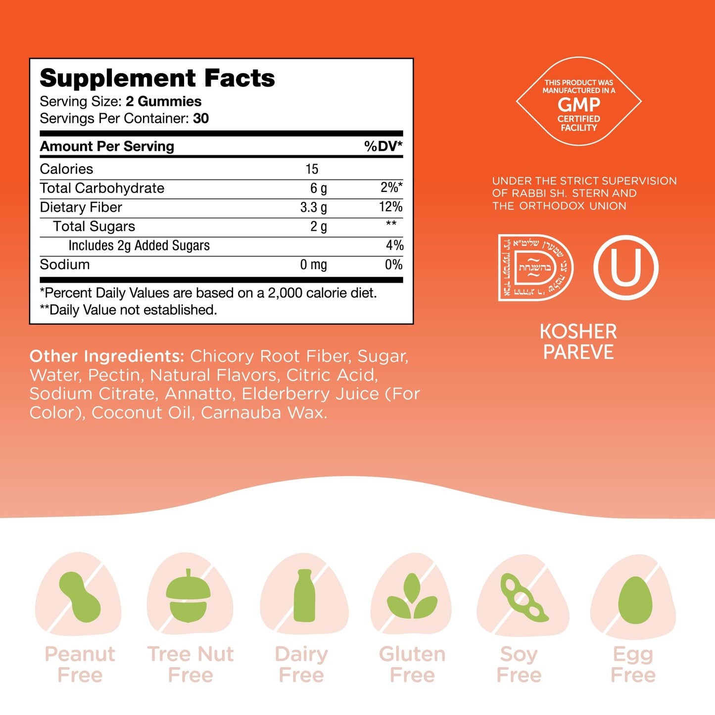 Zahler Chapter One Fiber Gummies - Soluble Fiber for Digestive Health Support - Flavored Gummies for Kids - Natural Chicory Root - Kosher, Dairy-Free, - dailyvitalstore