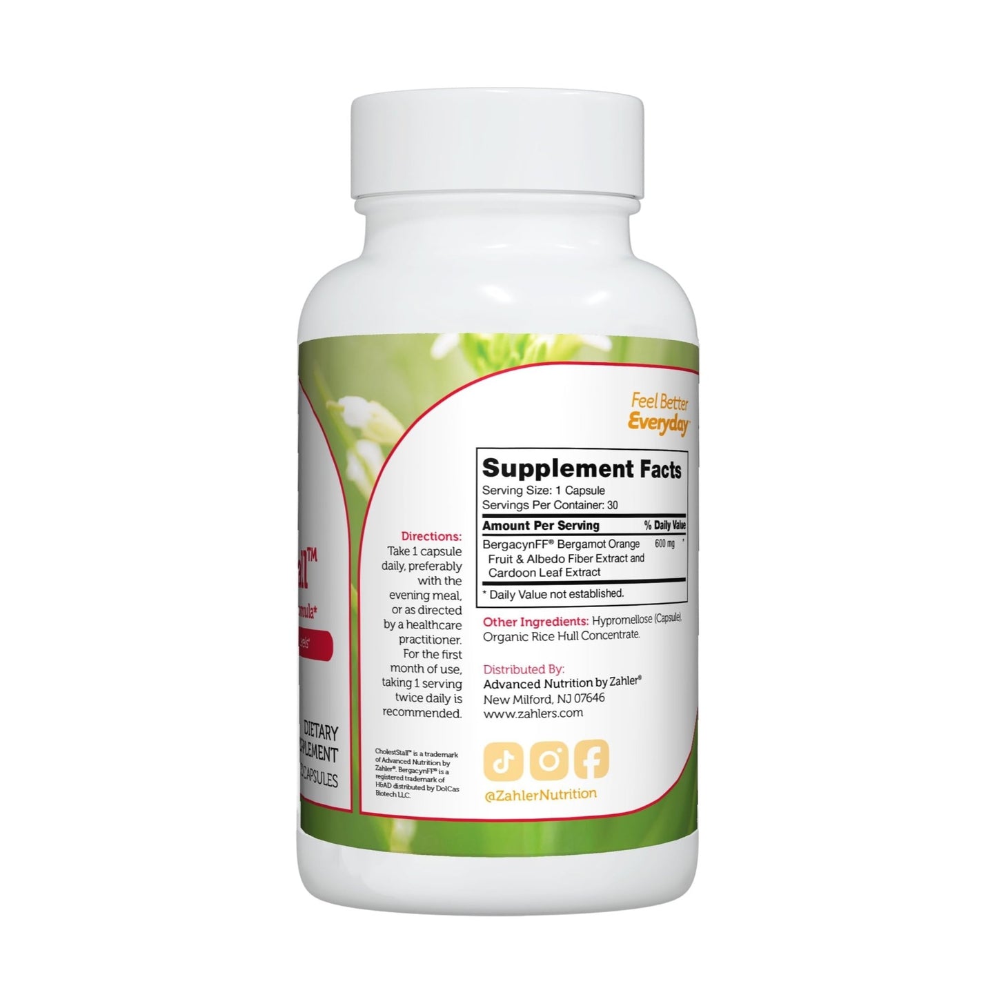 Zahler CholestStall, Cholesterol Support Supplement, Helps Maintain LDL, Certified Kosher, 30 Capsules - dailyvitalstore