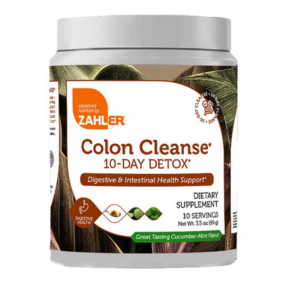 Zahler Colon Cleanse 10-Day Detox Cleanse - Cucumber Mint Flavor - Herbal Digestive Wellness - Colon Cleanser & Detox for Bowel Movement, Body Detox, Digestion Aid for Women and Men - 3.5 oz Jar - dailyvitalstore