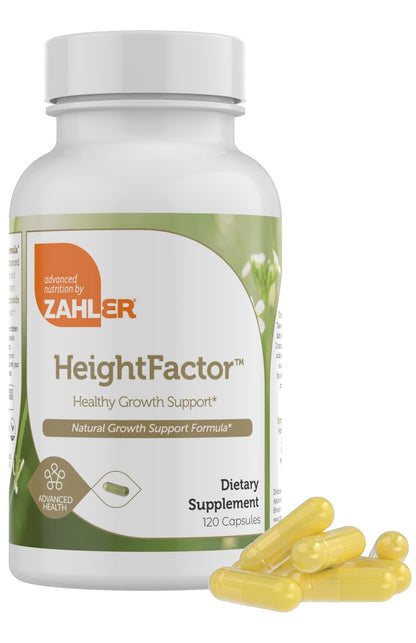Zahler - Height Factor Healthy Growth Support Vitamin & Mineral Capsules (120 Count) - Kosher Height & Growth Supplement for Kids, Teens & Young Adults - Grow Taller Growth Hormone Support Nutrients - dailyvitalstore