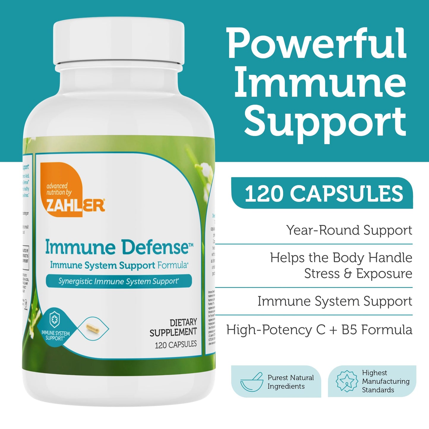 Zahler Immune Defense, Immune System Support, Certified Kosher, 120 Capsules - dailyvitalstore