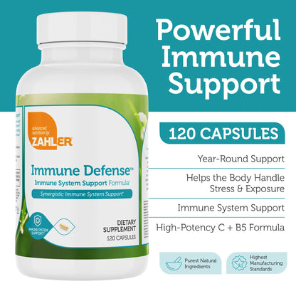 Zahler Immune Defense, Immune System Support, Certified Kosher, 120 Capsules - dailyvitalstore