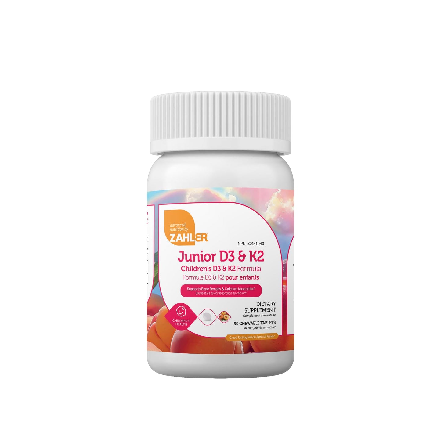 Zahler - Junior Vitamin D3 + K2 Chewable Tablets for Kids| Vitamin D for Kids 2000 IU | Delicious Vitamin D K2 Chews to Support Healthy Bones & Teeth - dailyvitalstore