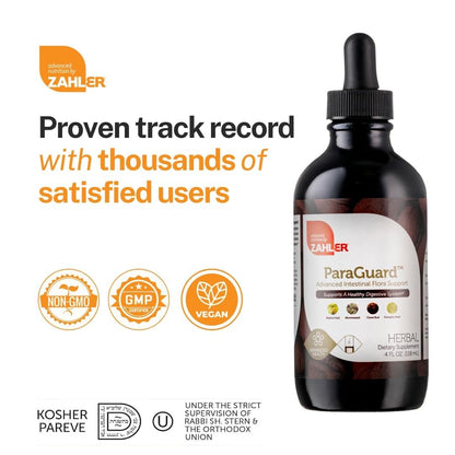 Zahler - ParaGuard Liquid Drops - Gut Health Supplement - Formula has Wormwood, Garlic Bulb, Pumpkin Seed, Clove & More - Natural Support for Humans - dailyvitalstore