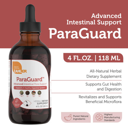 Zahler - ParaGuard Liquid Drops - Gut Health Supplement - Formula has Wormwood, Garlic Bulb, Pumpkin Seed, Clove & More - Natural Support for Humans - dailyvitalstore