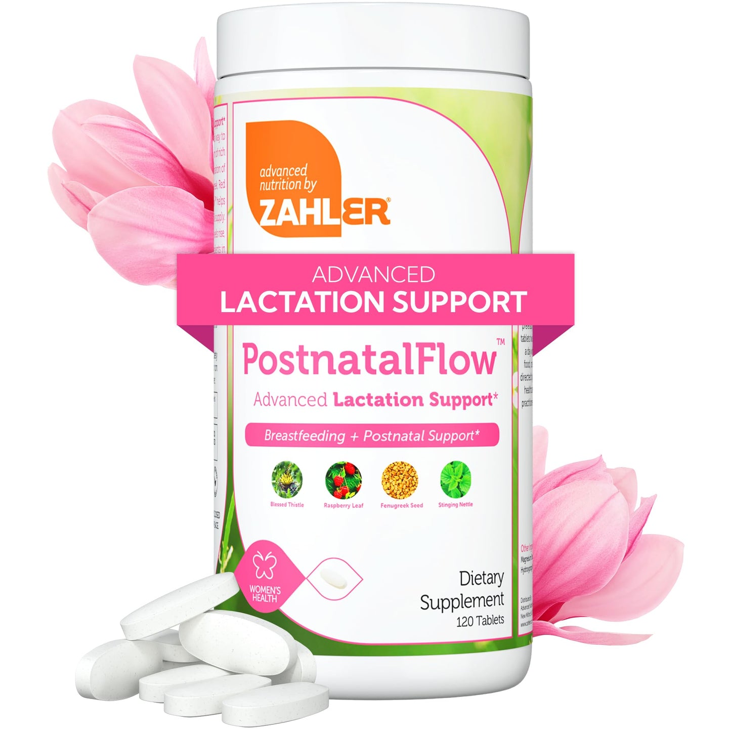 Zahler Postnatal Flow for Advanced Lactation Support, Breastfeeding + Postnatal Support, 120 Tablets. - dailyvitalstore